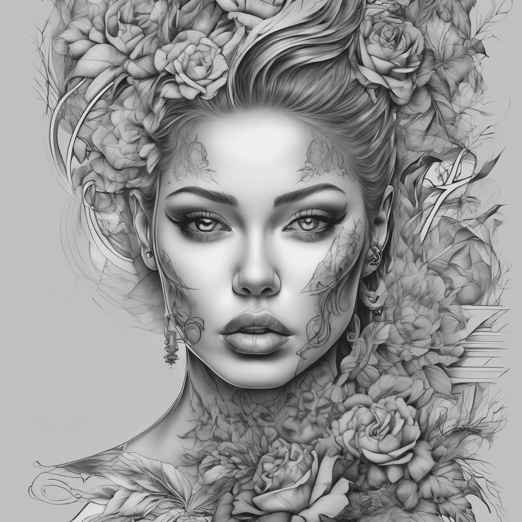 A full sleeve tattoo incorporating: