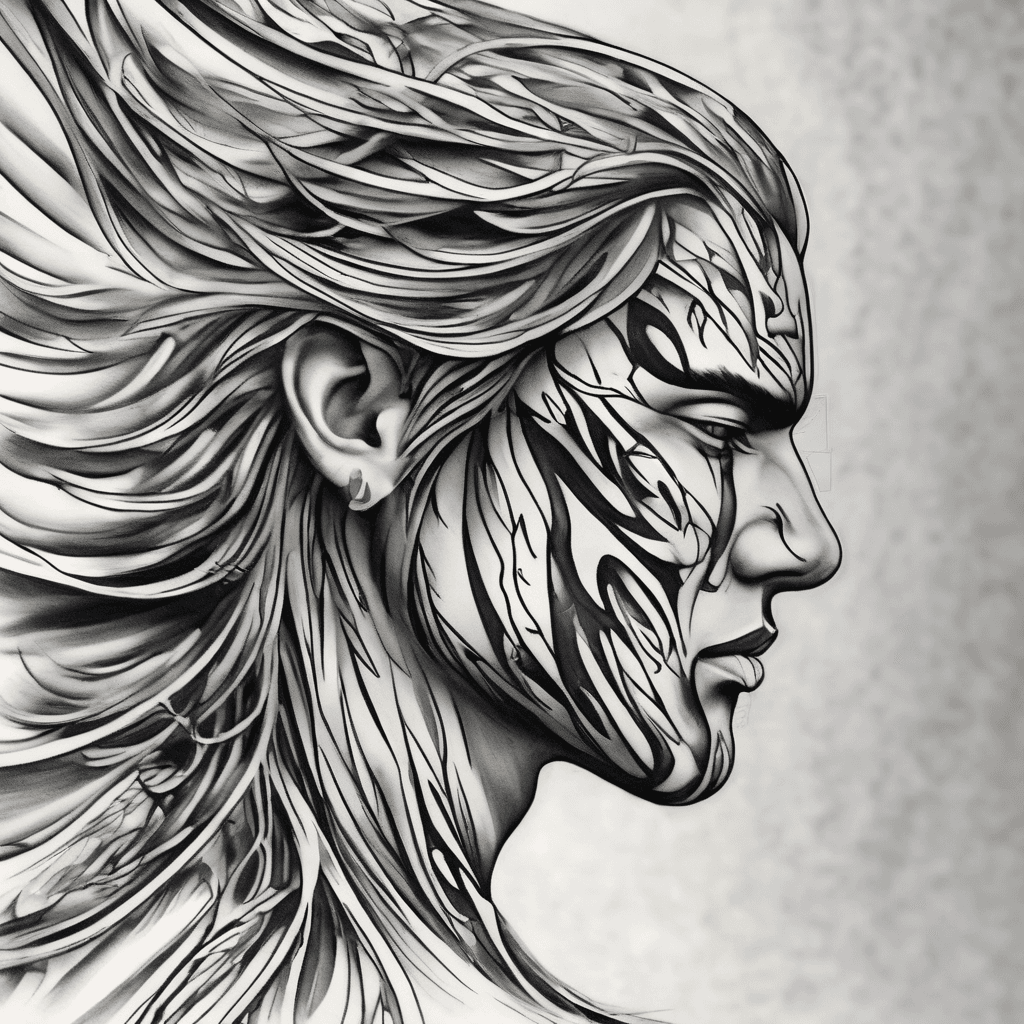 black paint strokes slightly overlapping in dynamic twists and turns, creating a bold, artistic tattoo design full of movement and depth.