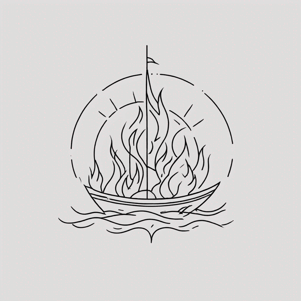 Set fire to the boat