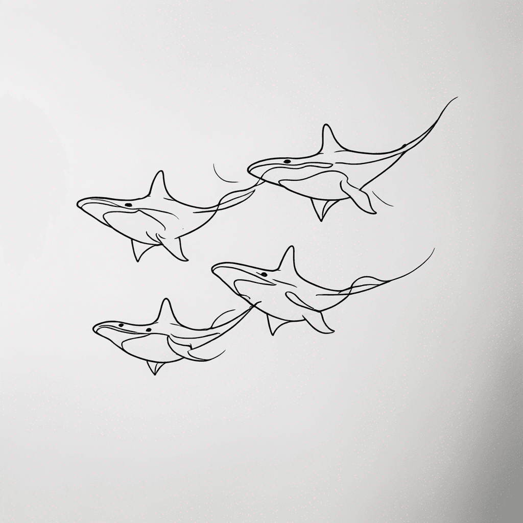 3 Stingrays swimming down together