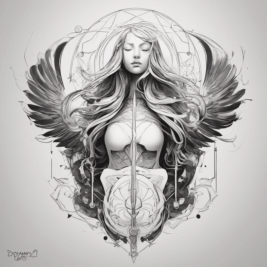 Upper arm / shoulder → “Heavenly gates with radiant light, angelic knights with swords and shields, fine-line details, divine aura.”