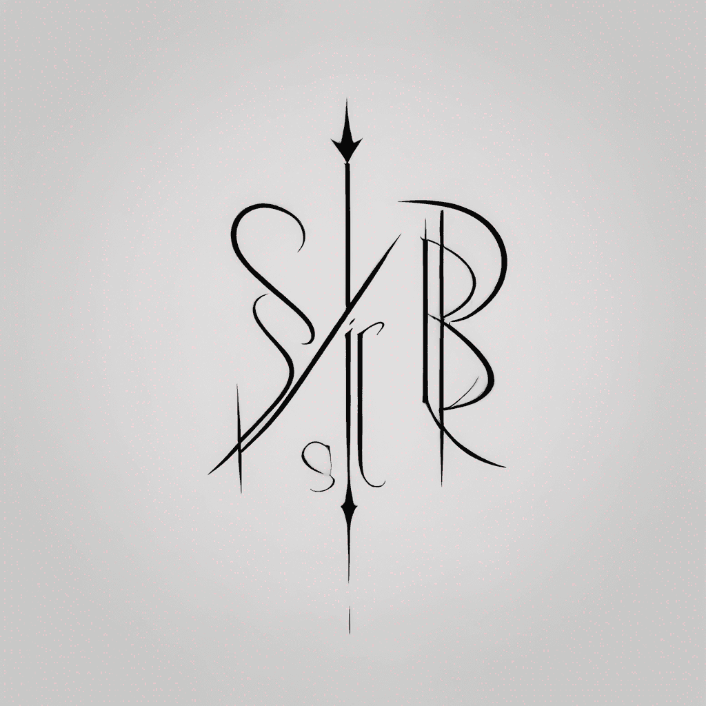 The word "Sir" in an edgy dark style BDSM elements