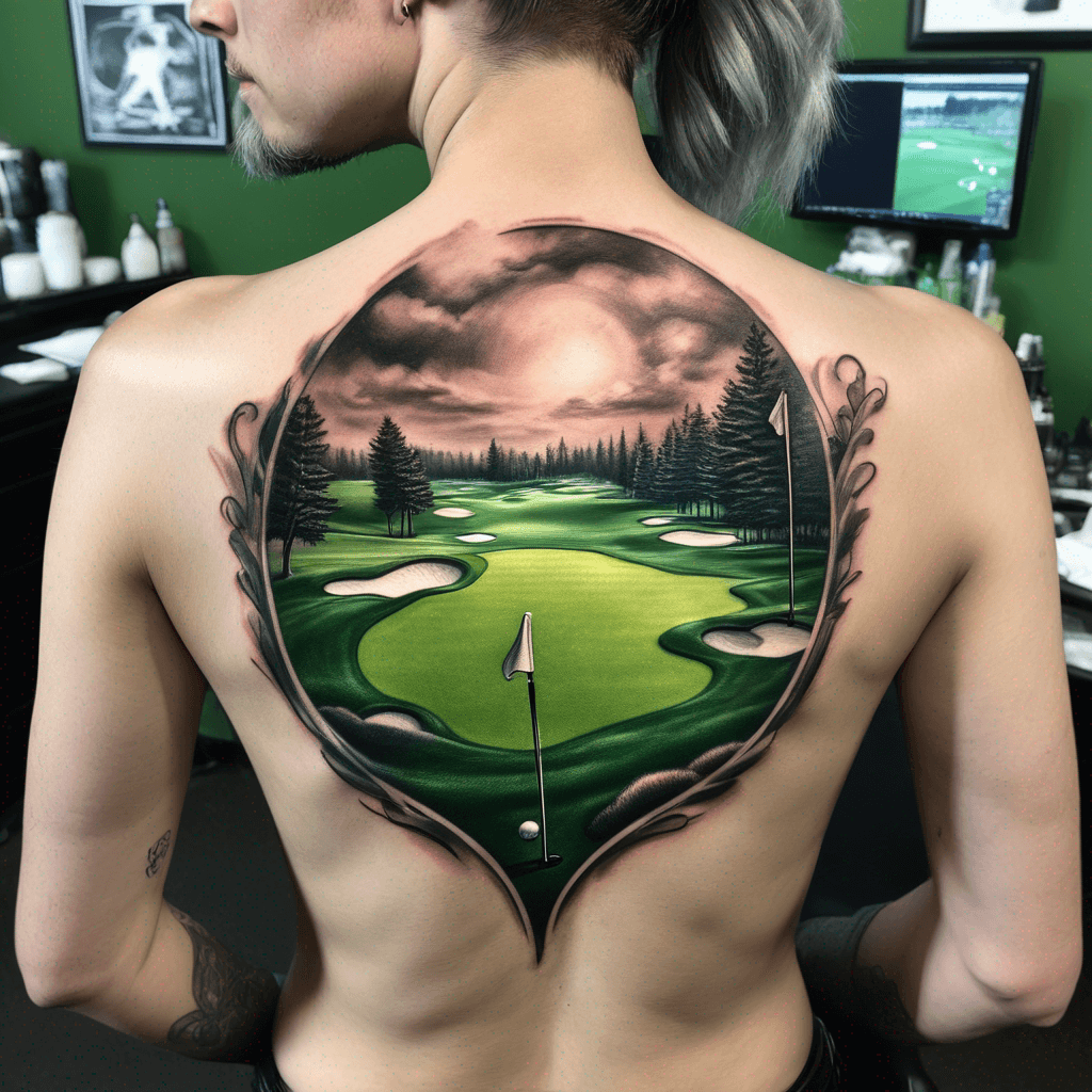 Golf course putting green