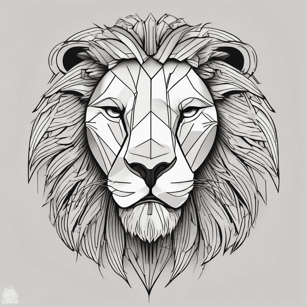 Half lion face half Jesus face