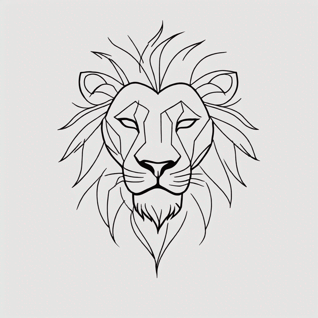 fierce lion face