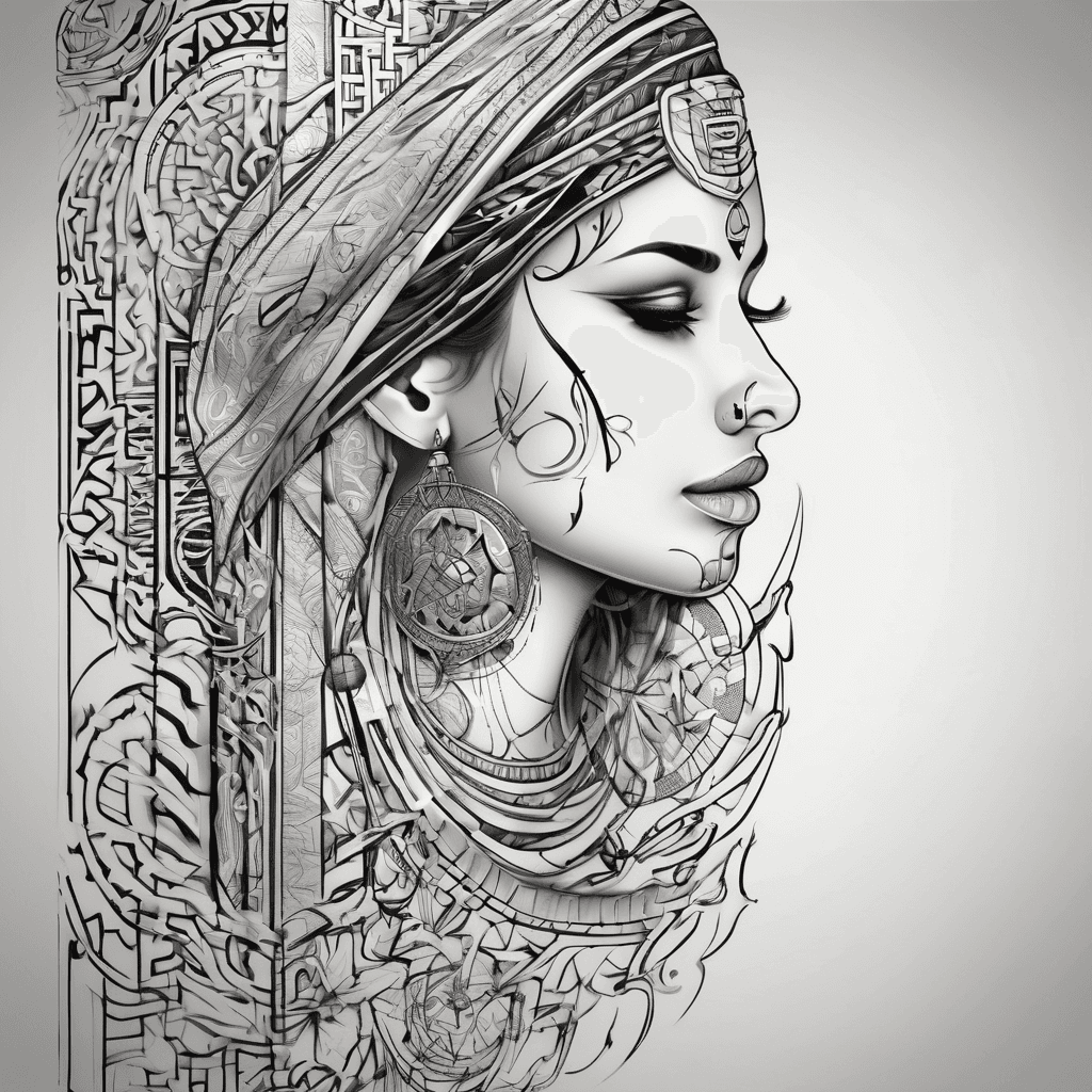 Generate a tattoo with the following Arabic script