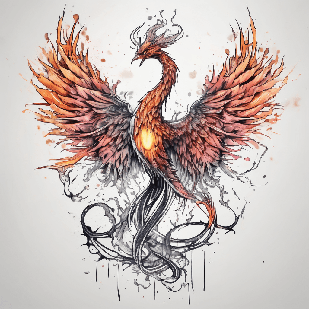 phoenix, cancer ribbon, rise up