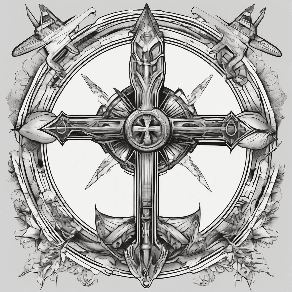 a cross with airplane characteristics