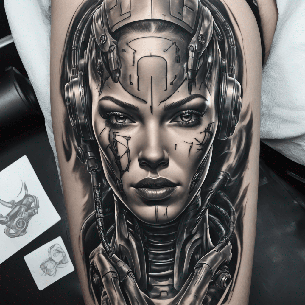 evil cyborg woman