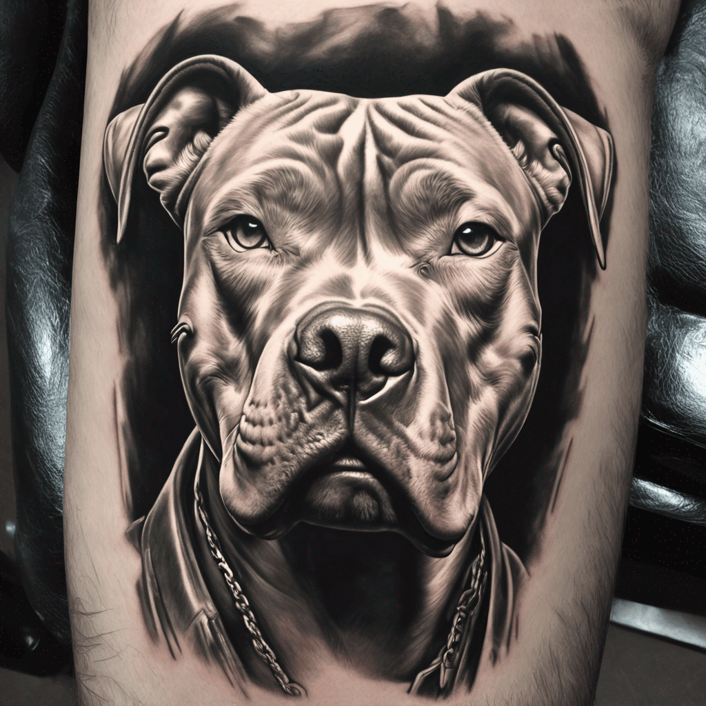 West coast gangster style with pit bull