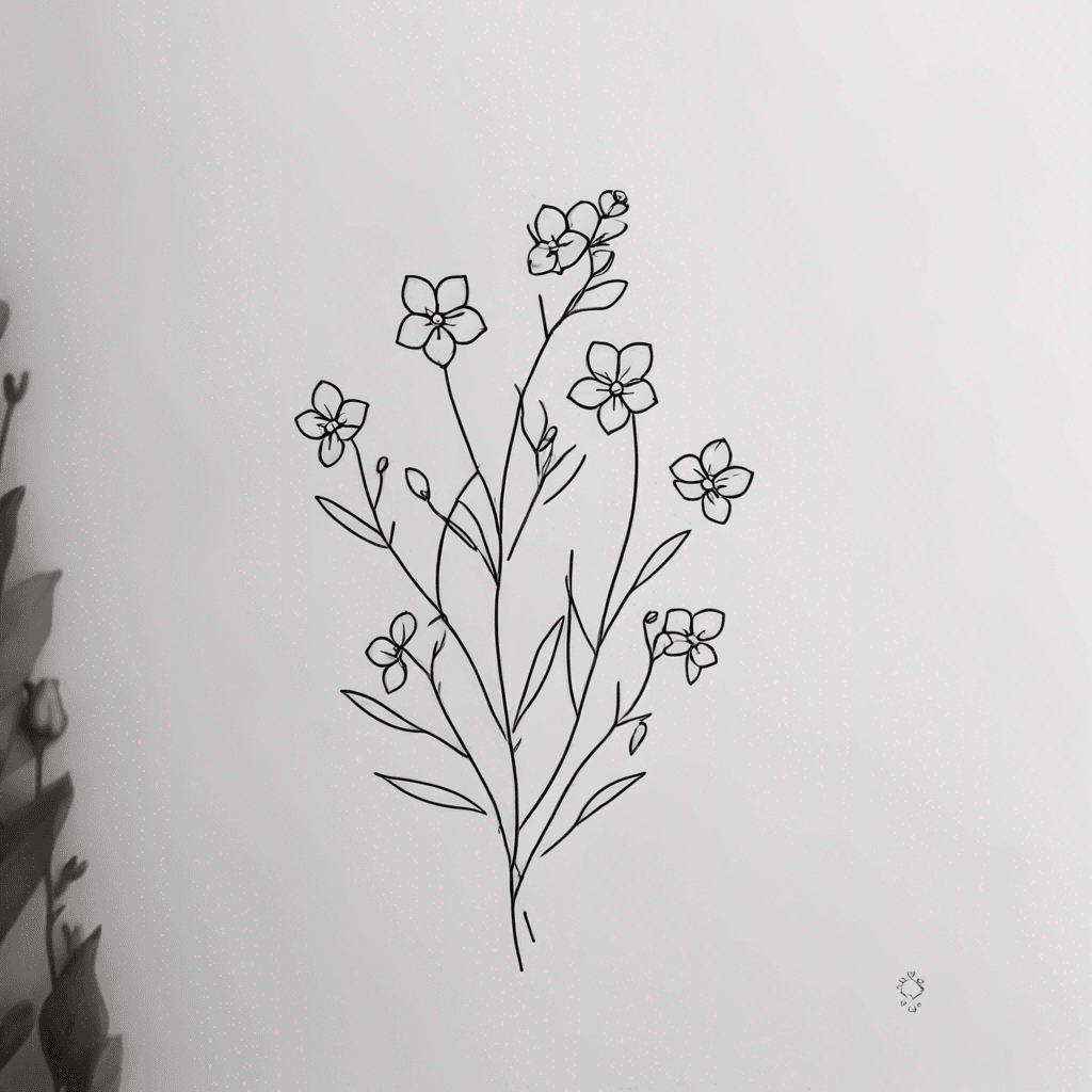 Tiny forget me nots