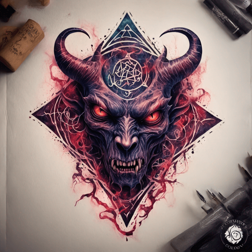 72 demon sigil inspired tattoo