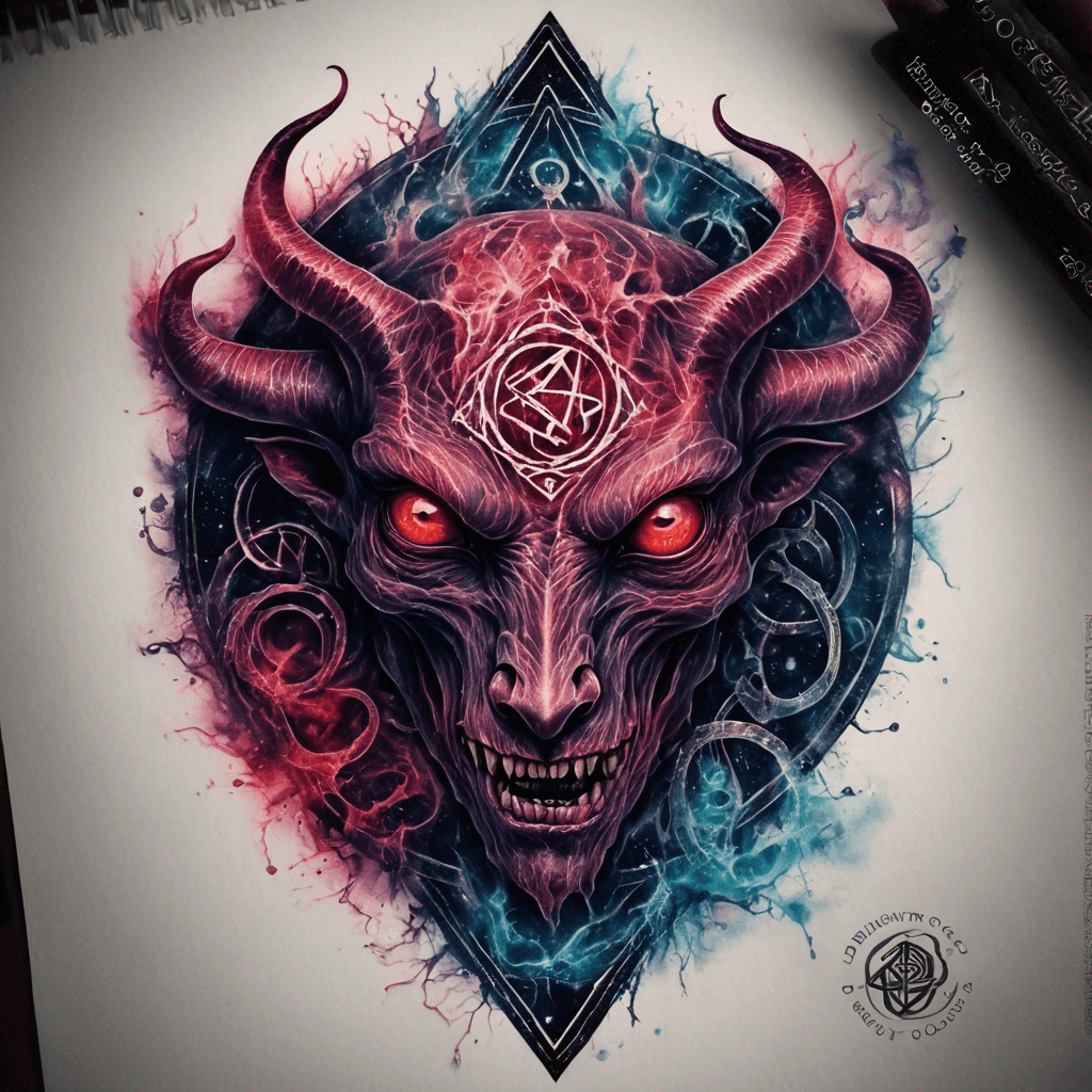 72 demon sigil inspired tattoo