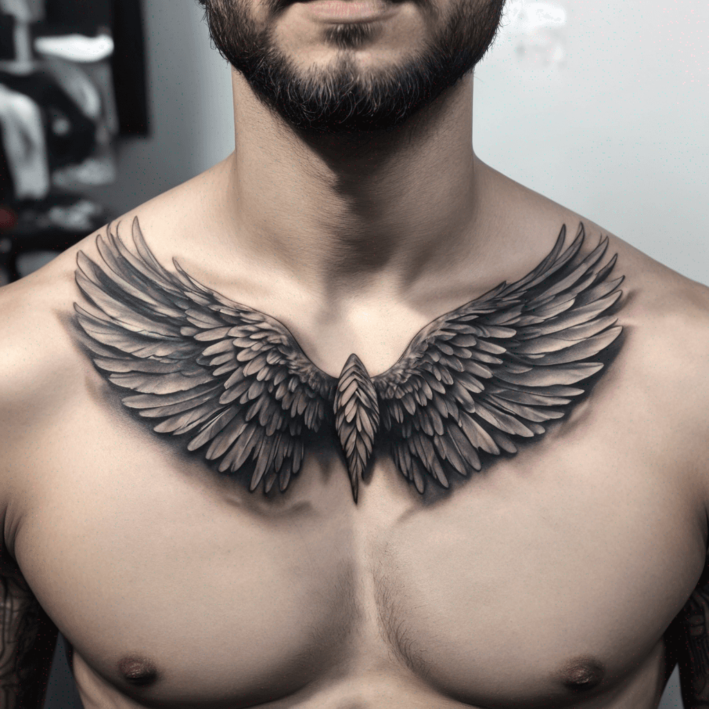 A wing on a male's front chest. Add a very small nrose.