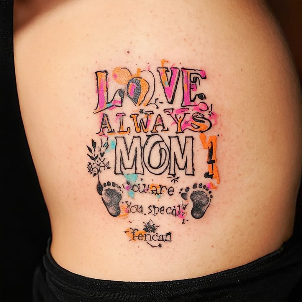 Love Always Mom #1 You are special + 5 footprints