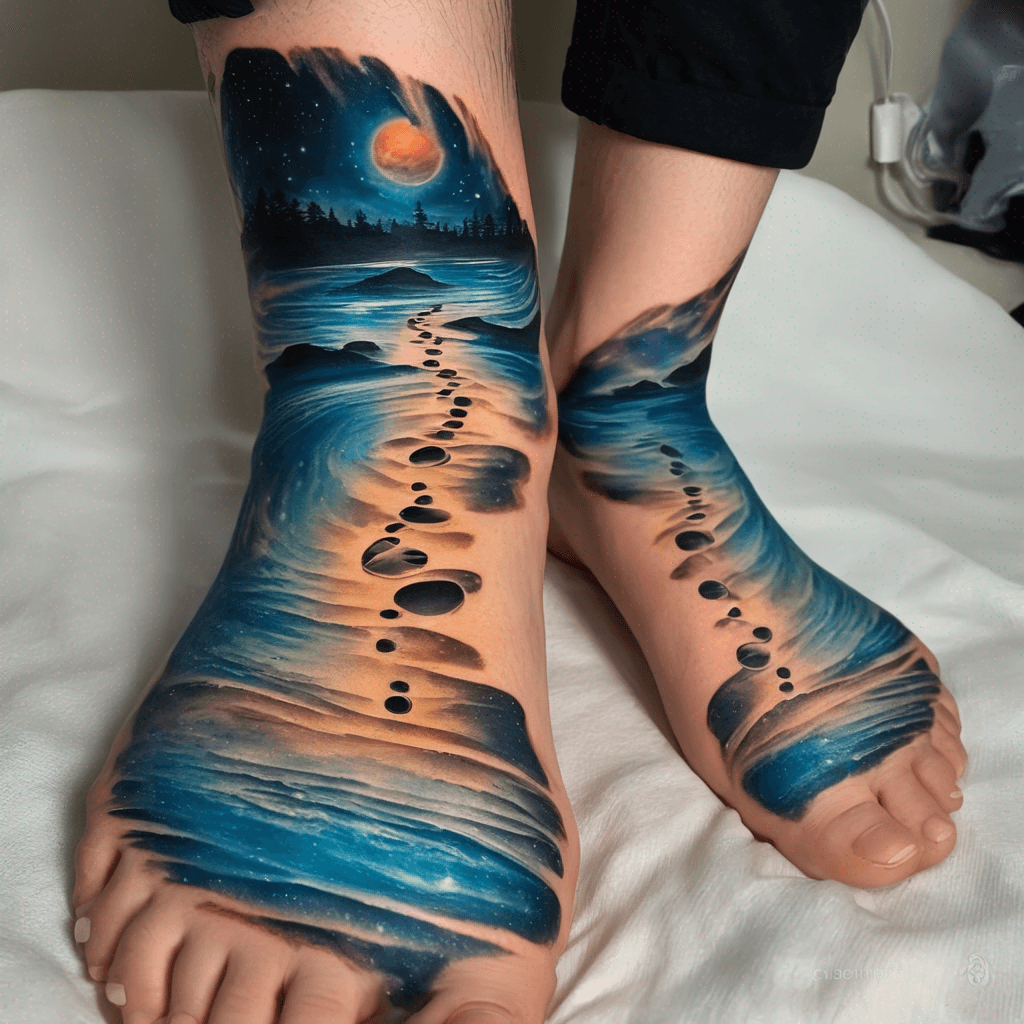 footprints in the sand