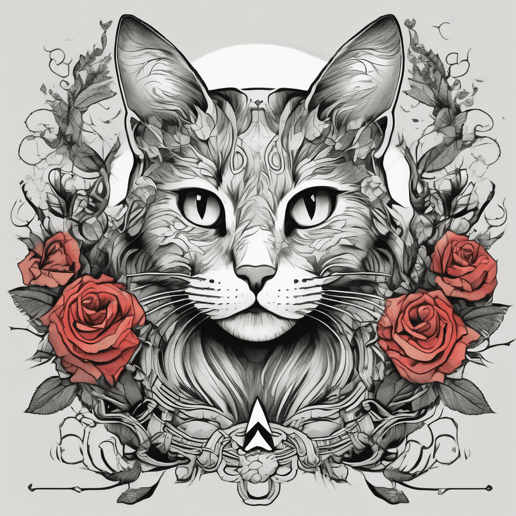 mystic style, cat in a forest