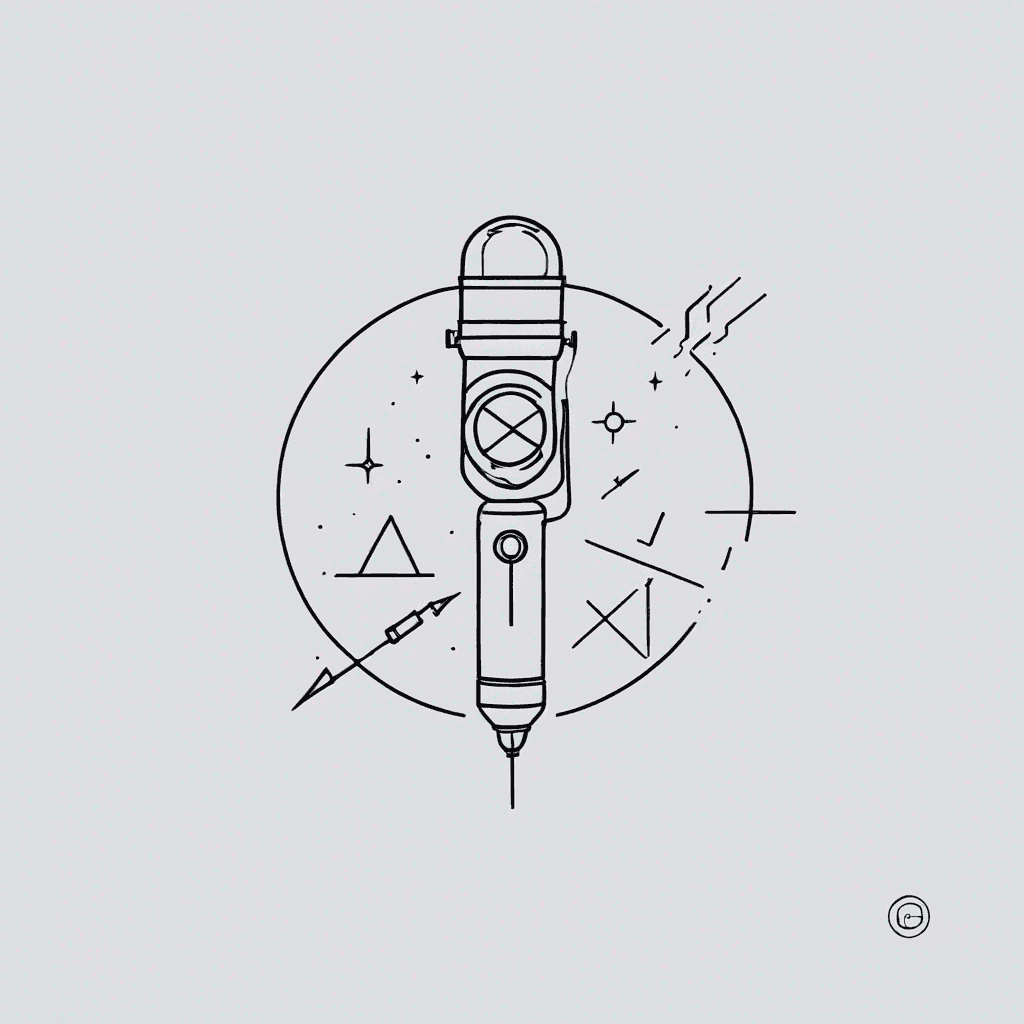 A flashlight and a telescope.