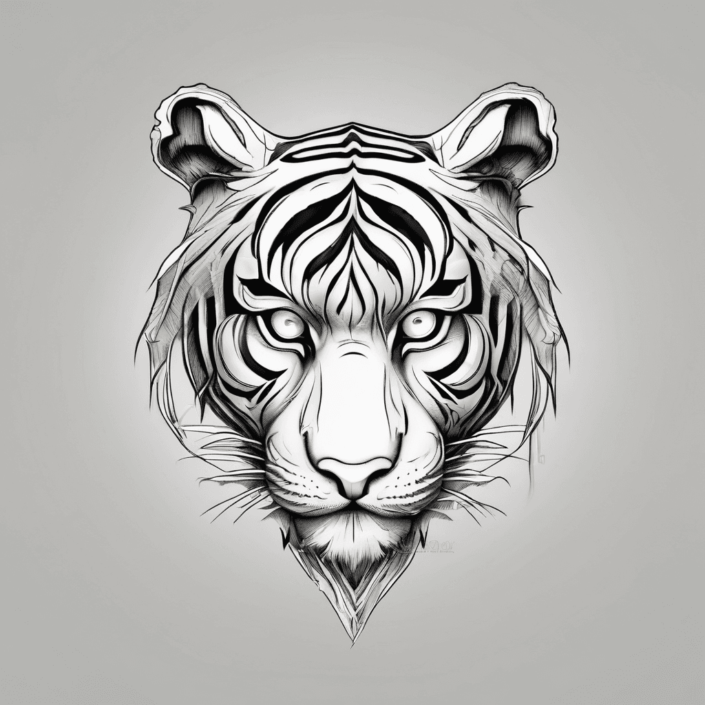 Inner forearm tattoo : tiger