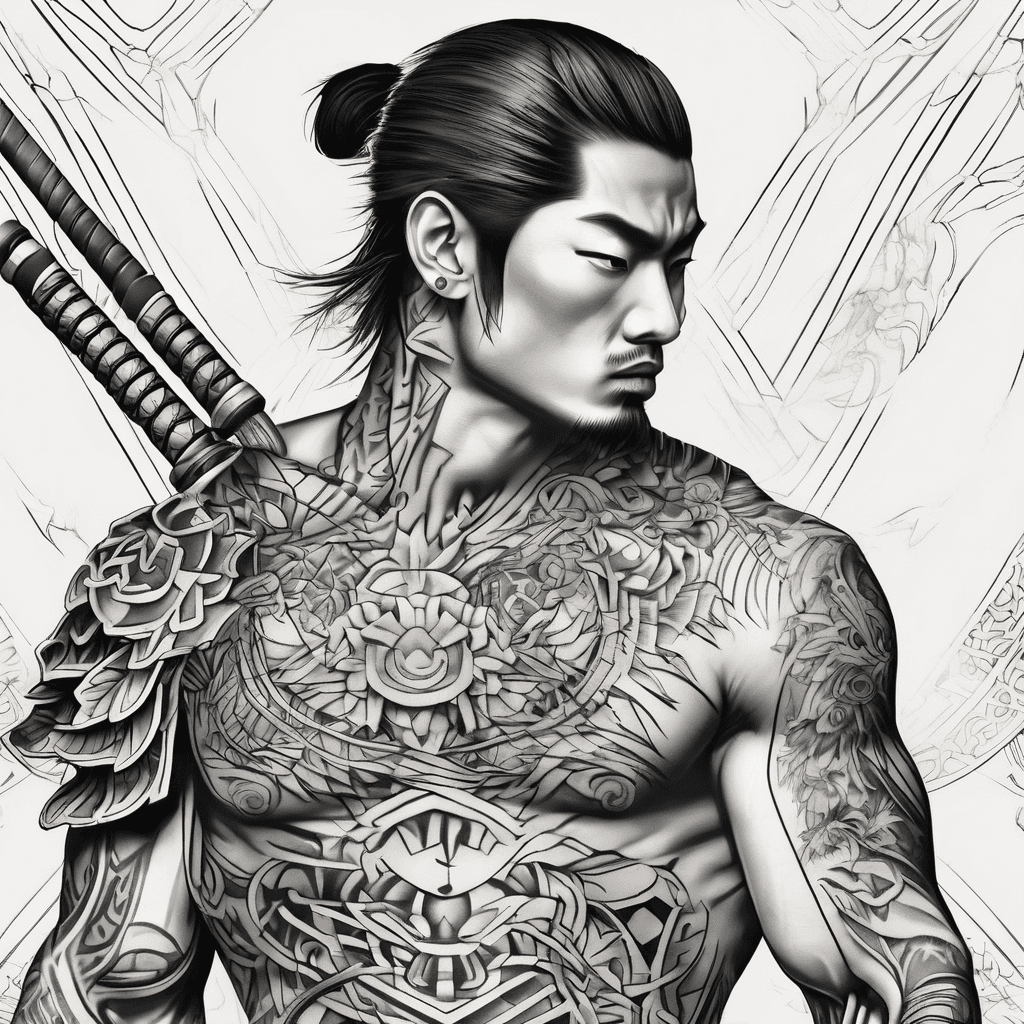 Inner forearm tattoo : Japanese warrior