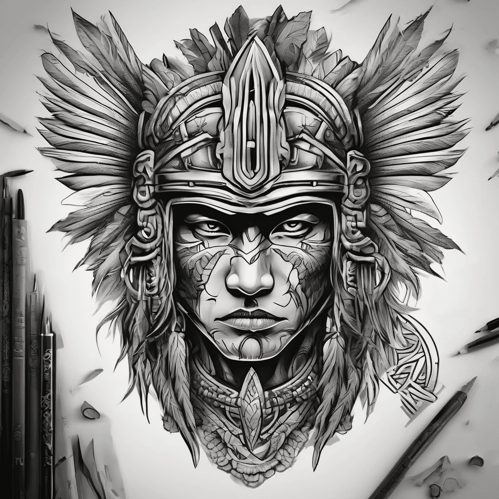 Inner forearm tattoo : indonesian warrior