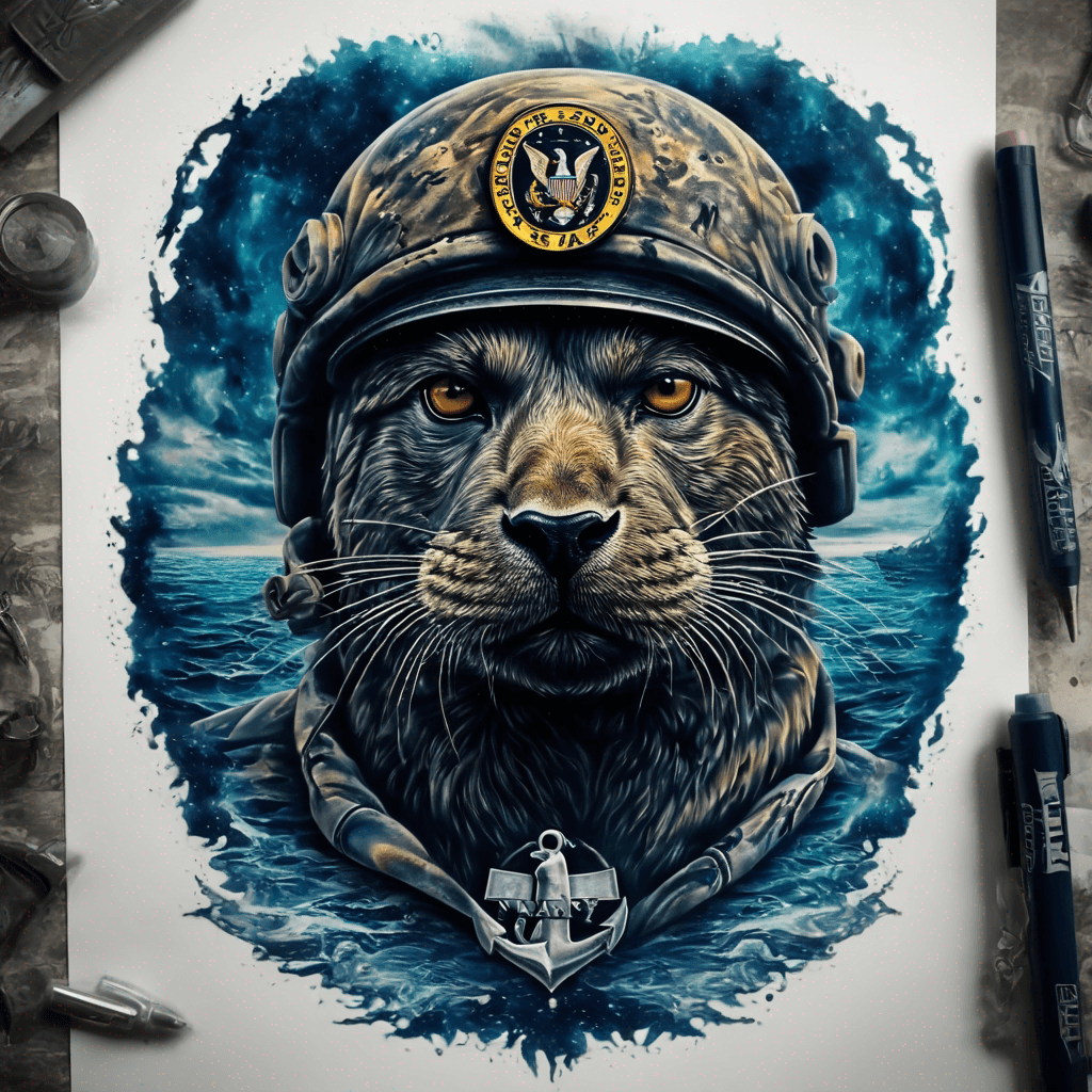 US Navy Seal. Triedit. Insignia.