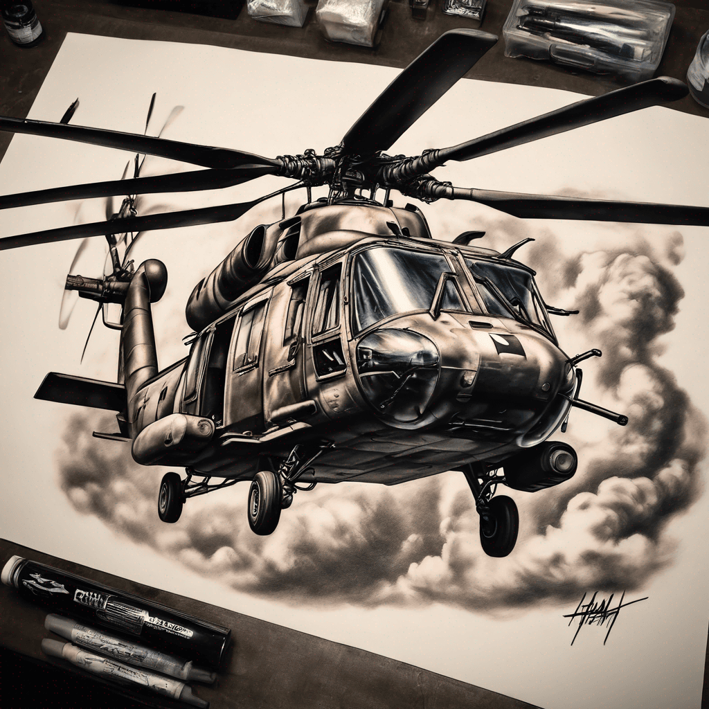 Army huey Helicopter.