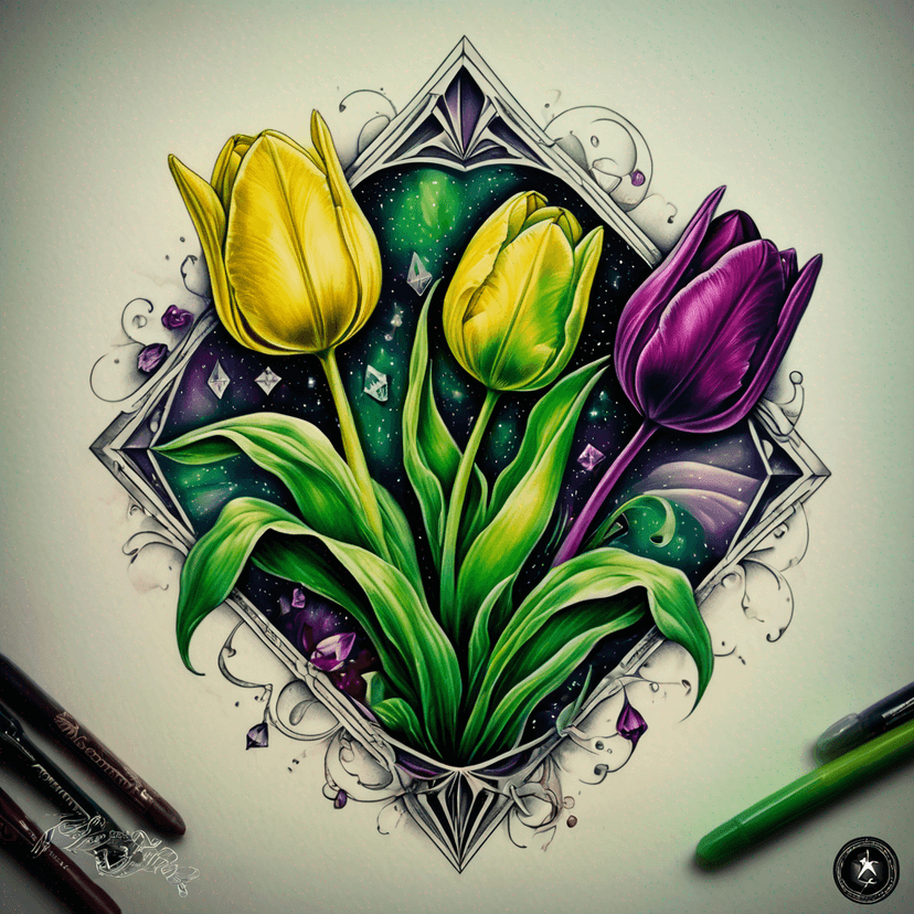 Idée de tatouage tulip