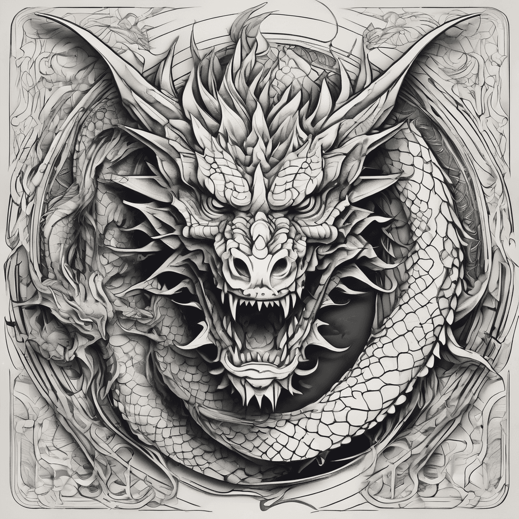 dragon with water fire