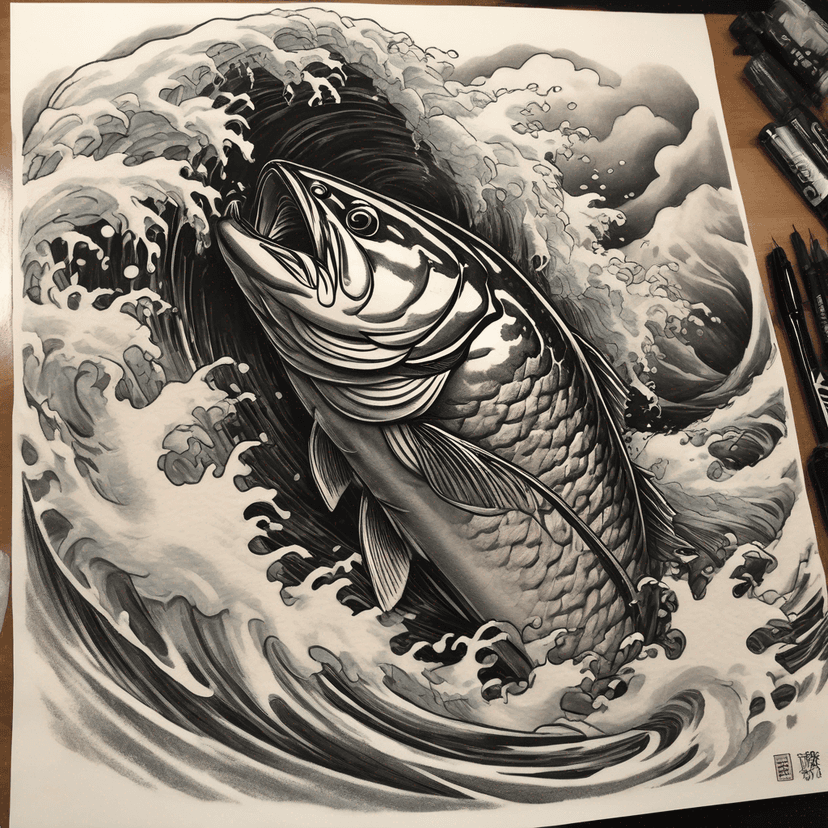 Idée de tatouage wave