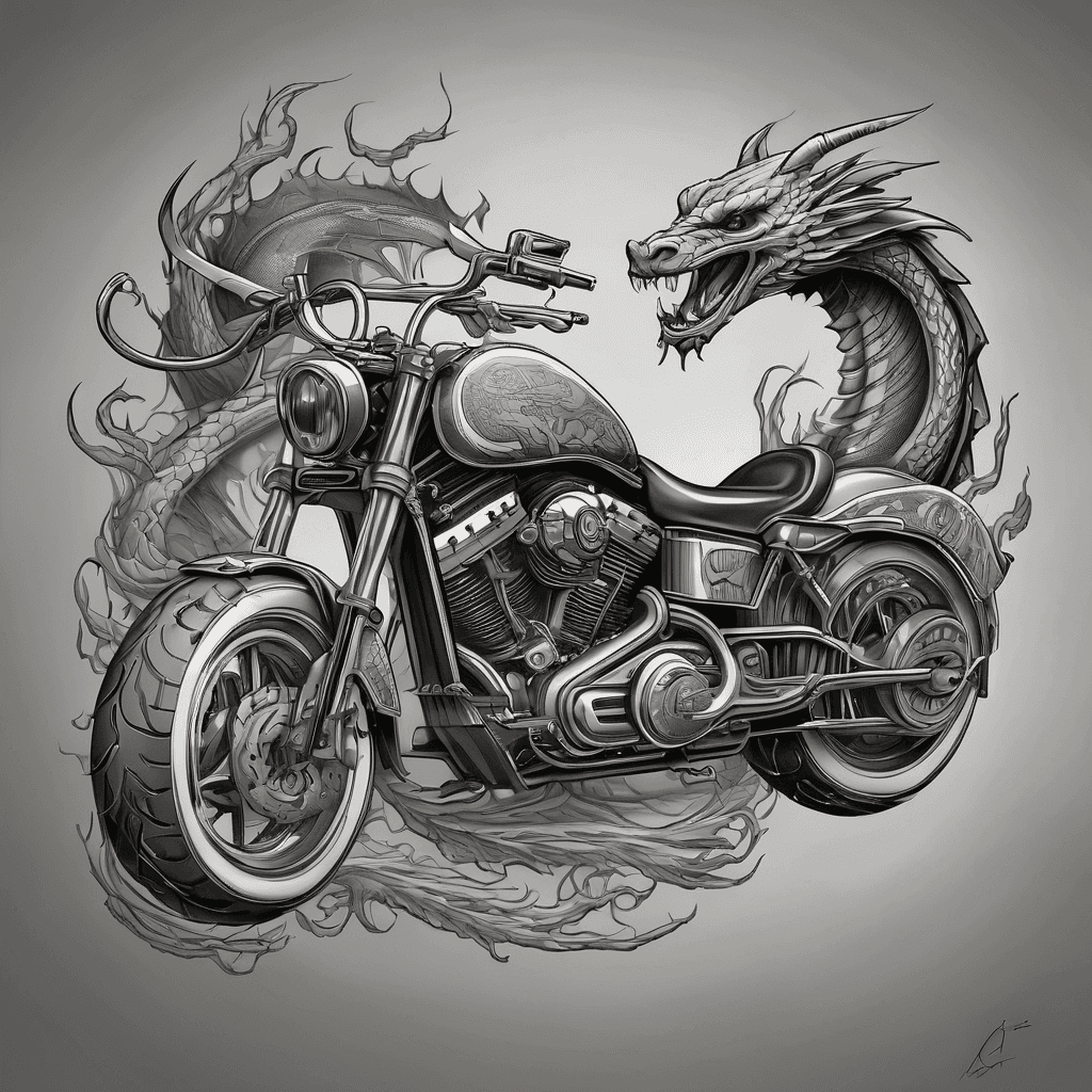 Tail of the dragon, deals gap symbol, Harley low rider st motorcycle, (See you soon, Geek) written on it
