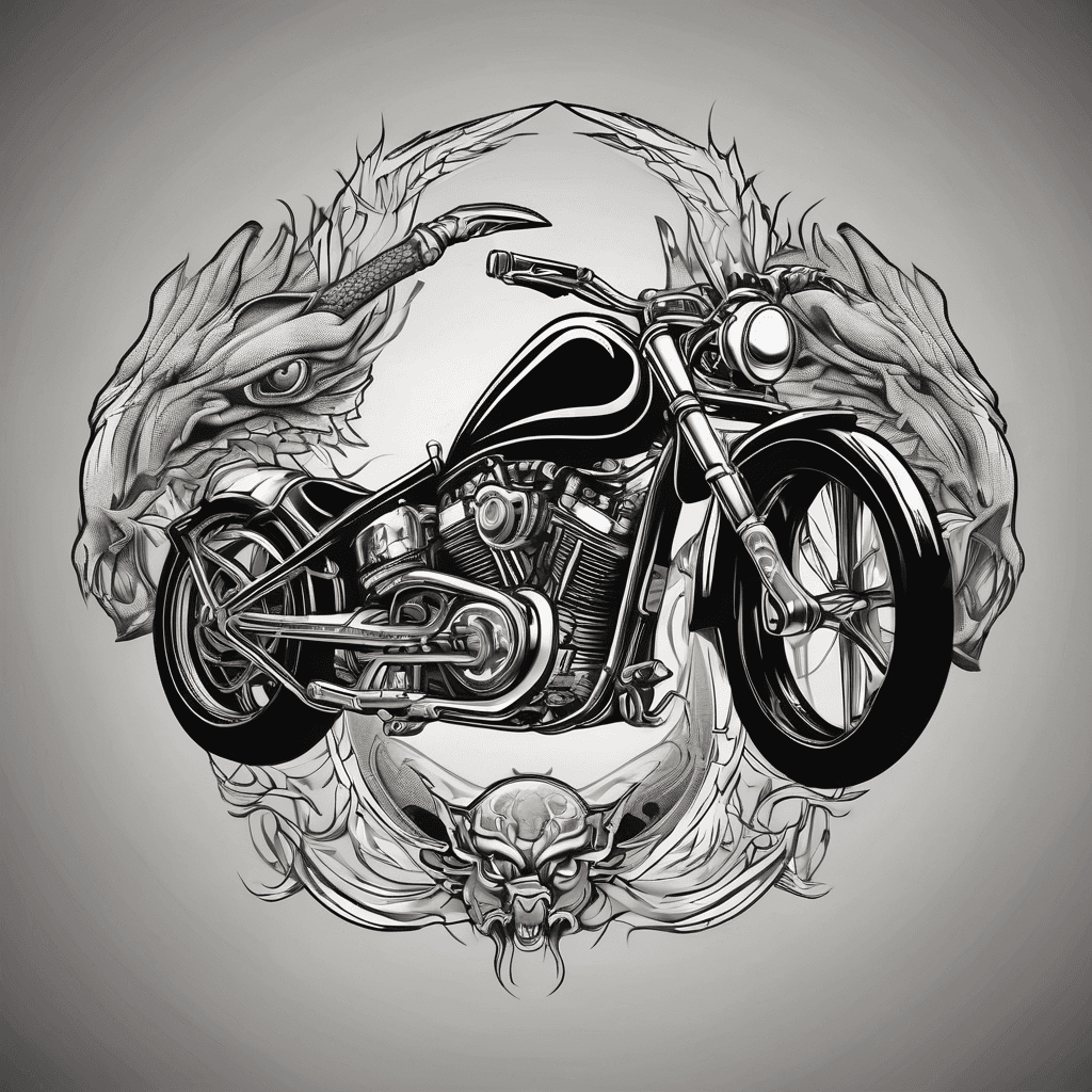 Motorcycle with tail of the dragon logo