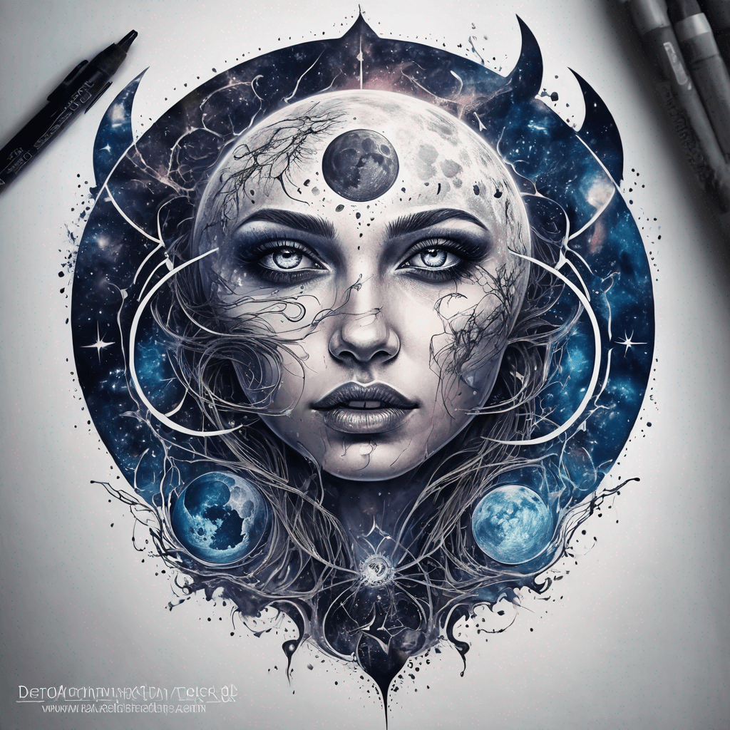 moon phase design demonic version