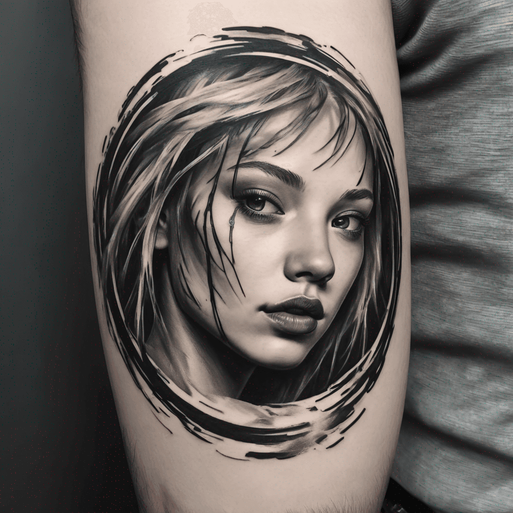 Brushstroke style Enzo circle