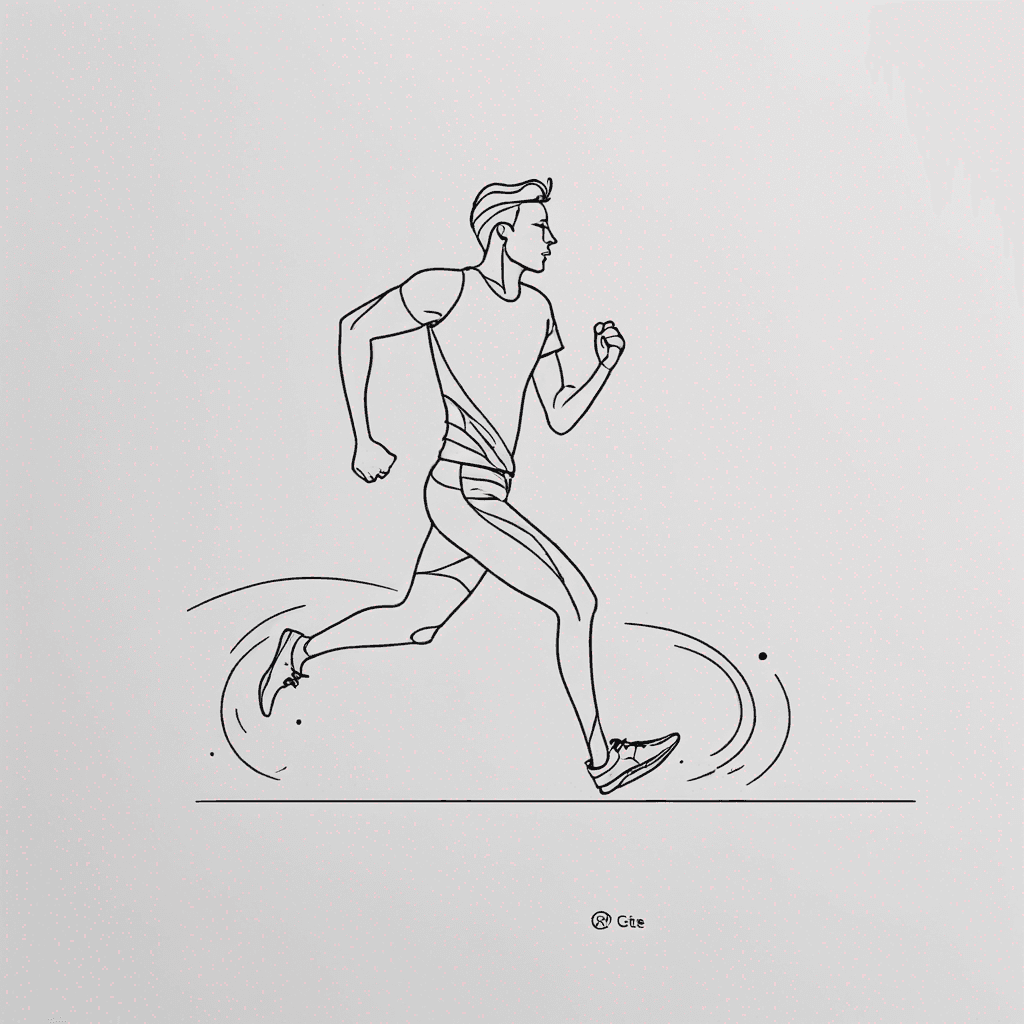 A man running in the street