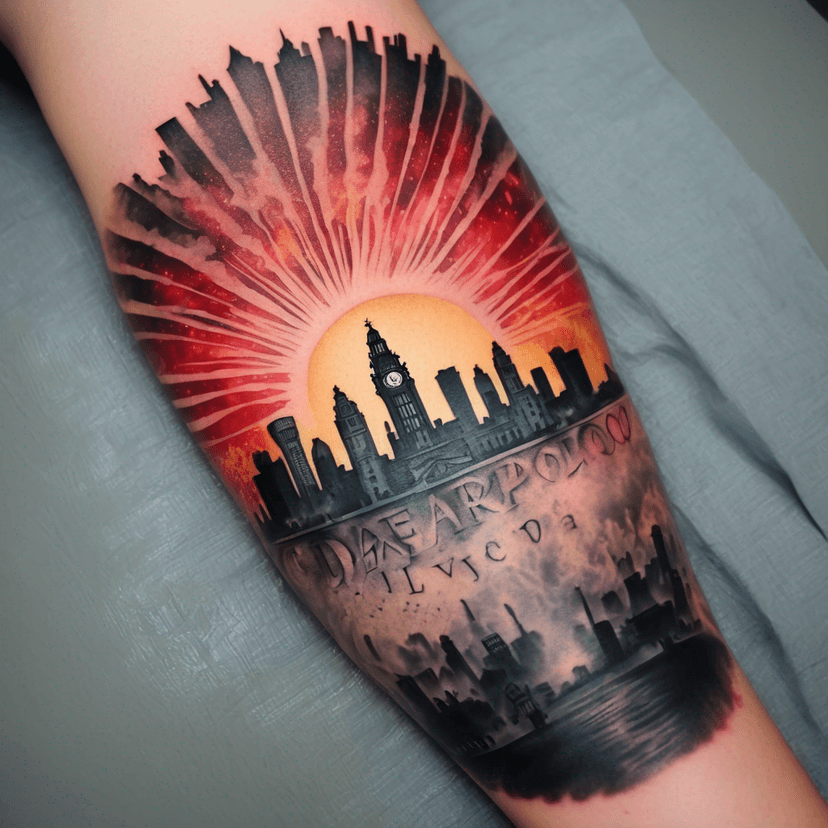 Idée de tatouage sunset