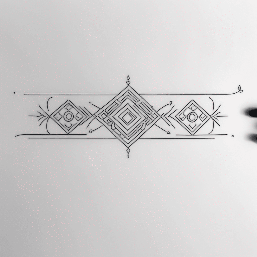 arm armband with greek art patterns
