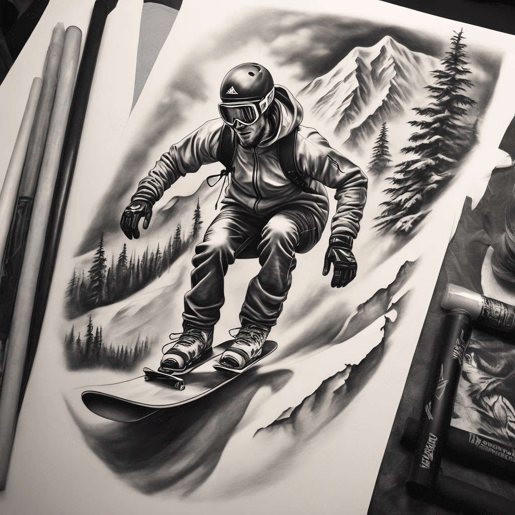 A snowboarder riding down a mountain