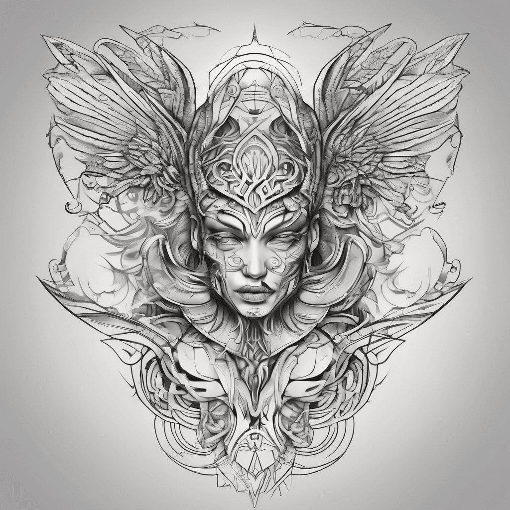 Sholdrr and back tattoo
