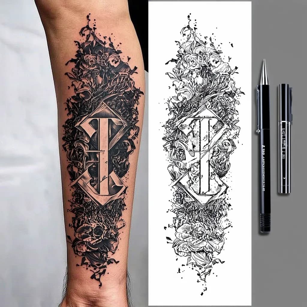 Forearm, male, Roman numerals XXIV.V.MCMLXVII