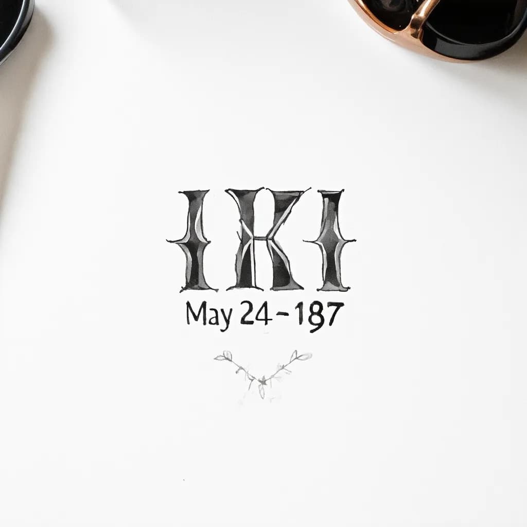 A minimalist roman numeral tattoo may 24, 1967