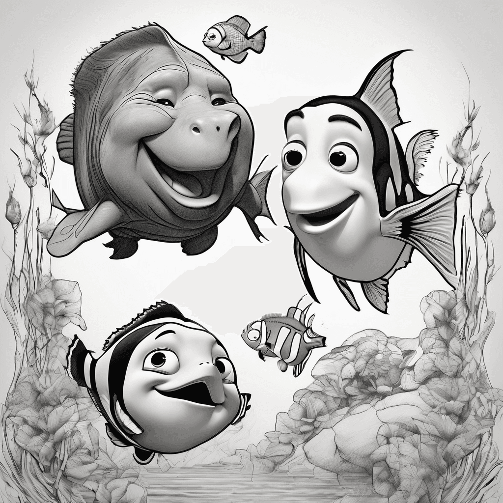 Classic Winnie the Pooh and nemo and dory