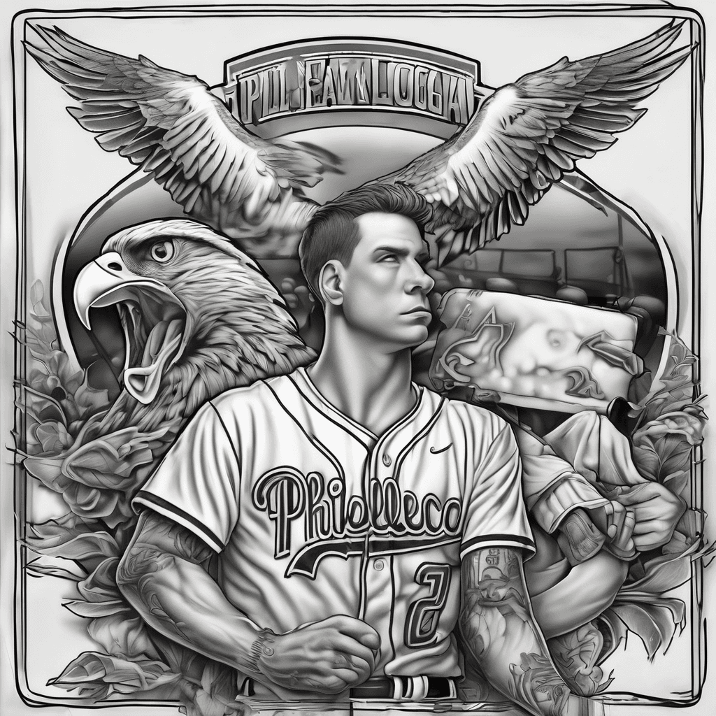 I’m looking for a tattoo that shows my love for my family wife Brandi, and sons John Logan and Carson. Around the idea of baseball and Philadelphia sports like the eagles and Phillies