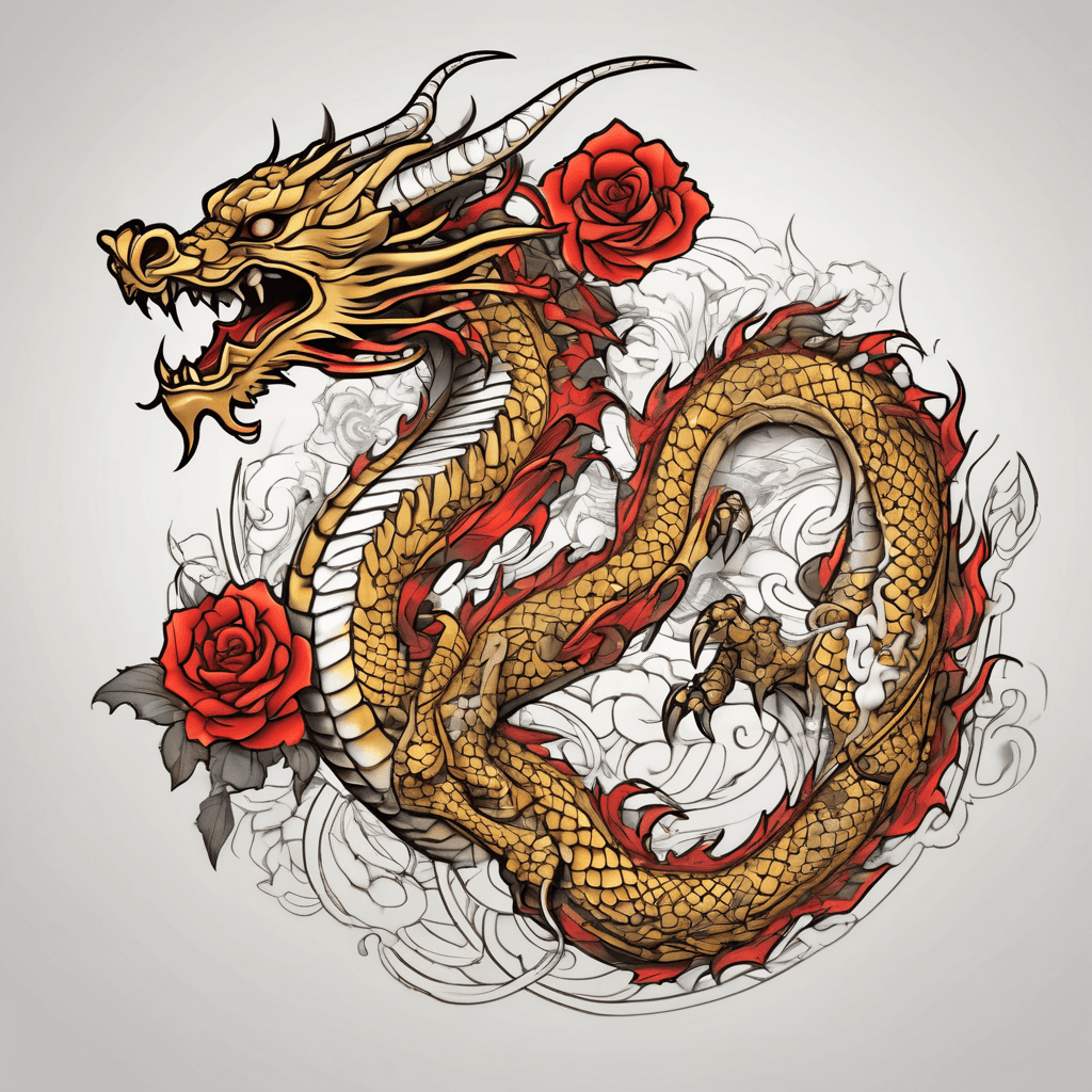 Eastern Golden Dragon for inner forearm.