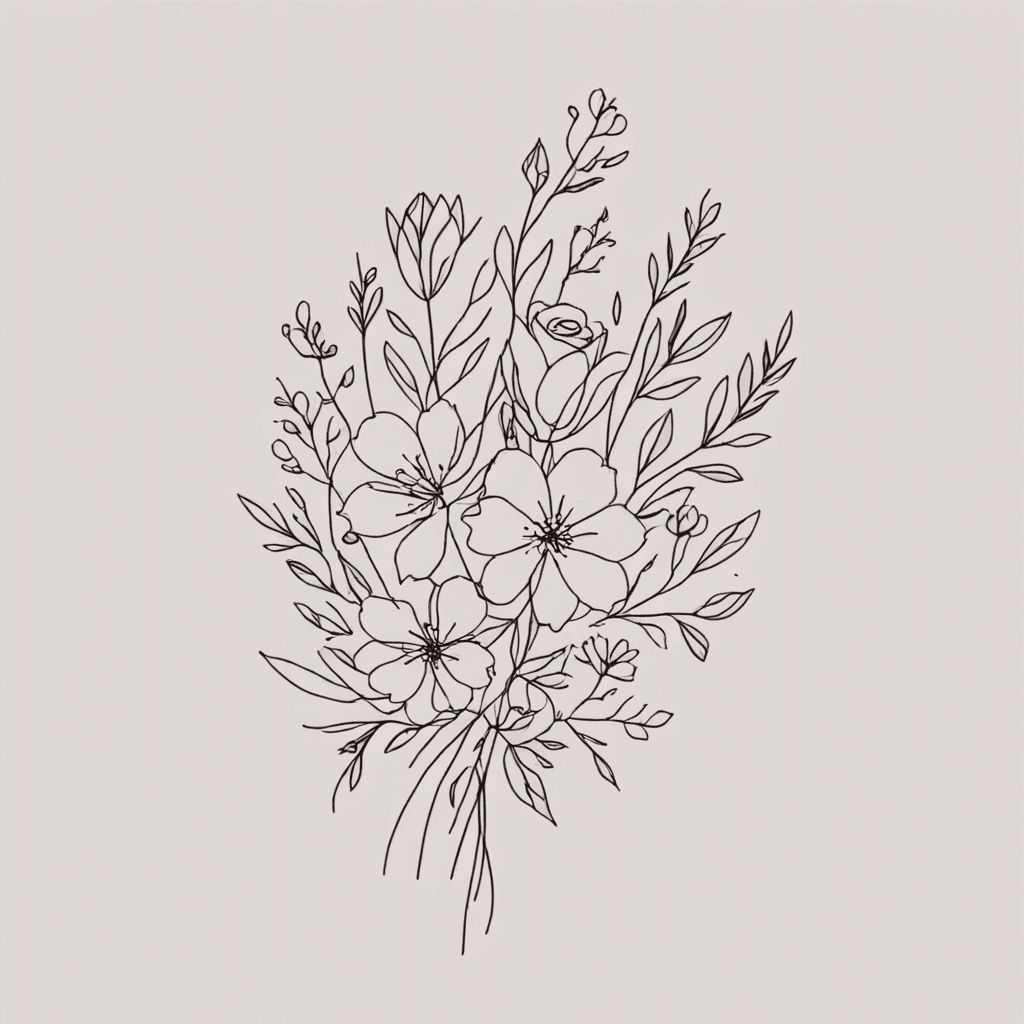 Dainty color floral bouquet