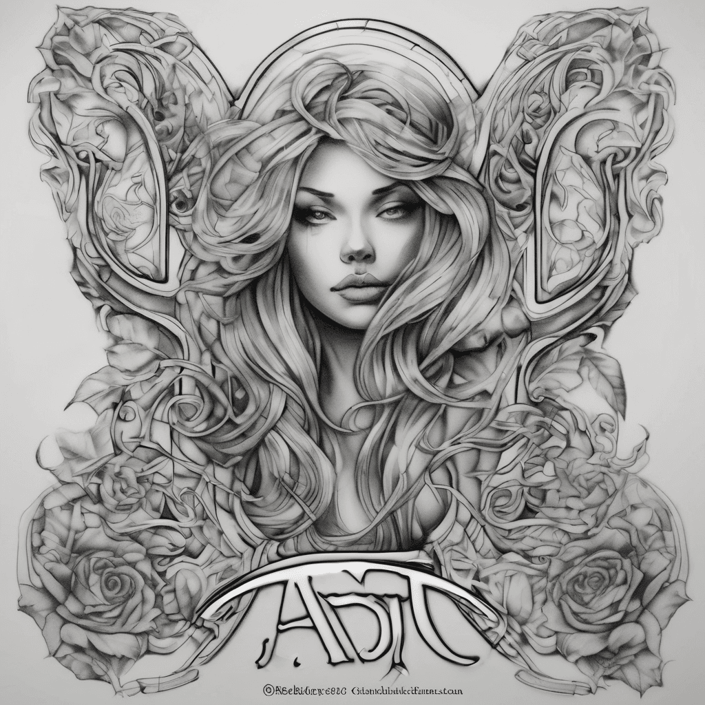 A beautiful tattoo design featuring the name "Aedon 6/26/2003" in elegant lettering