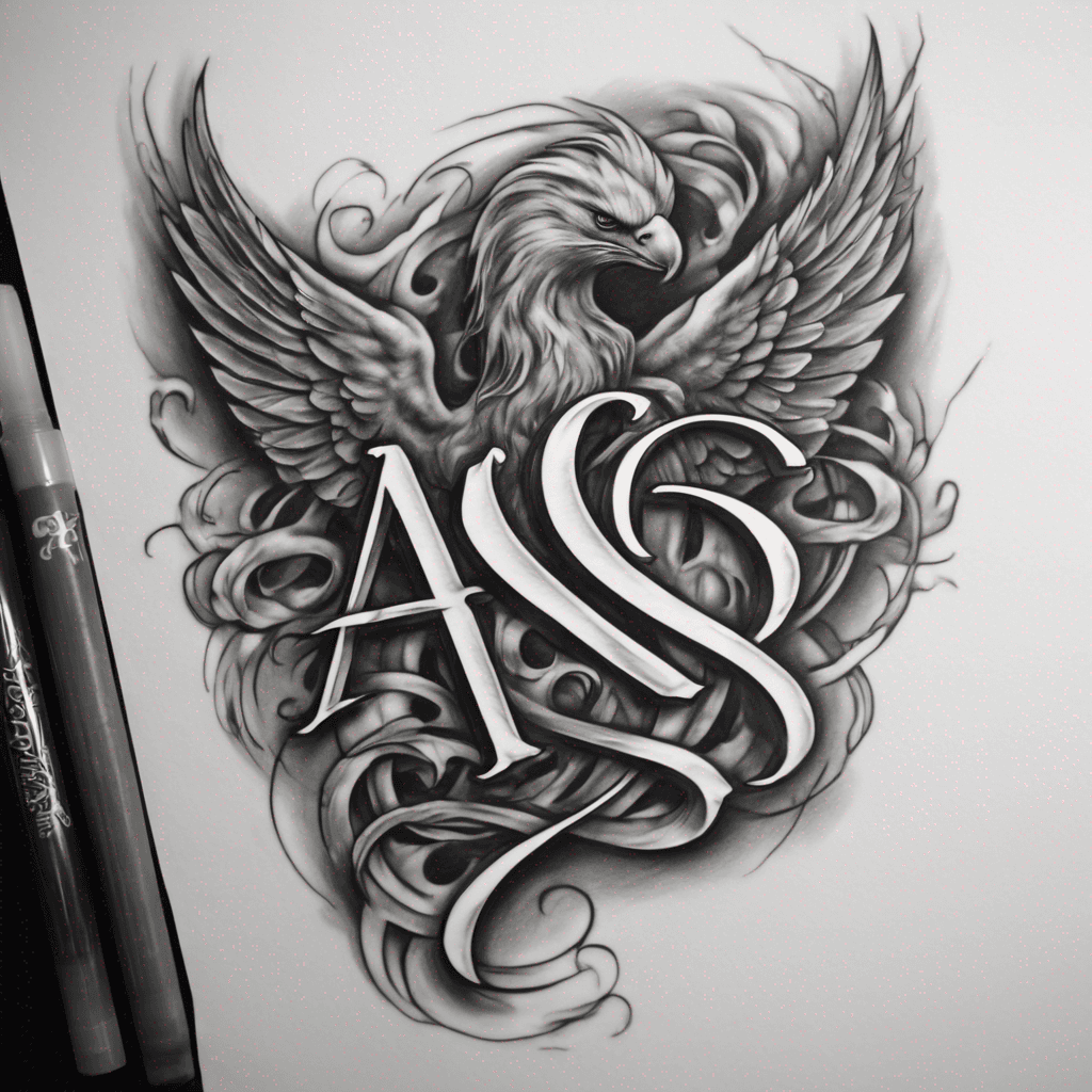 A beautiful tattoo design featuring the name "Aedon 6/26/2003" in elegant lettering