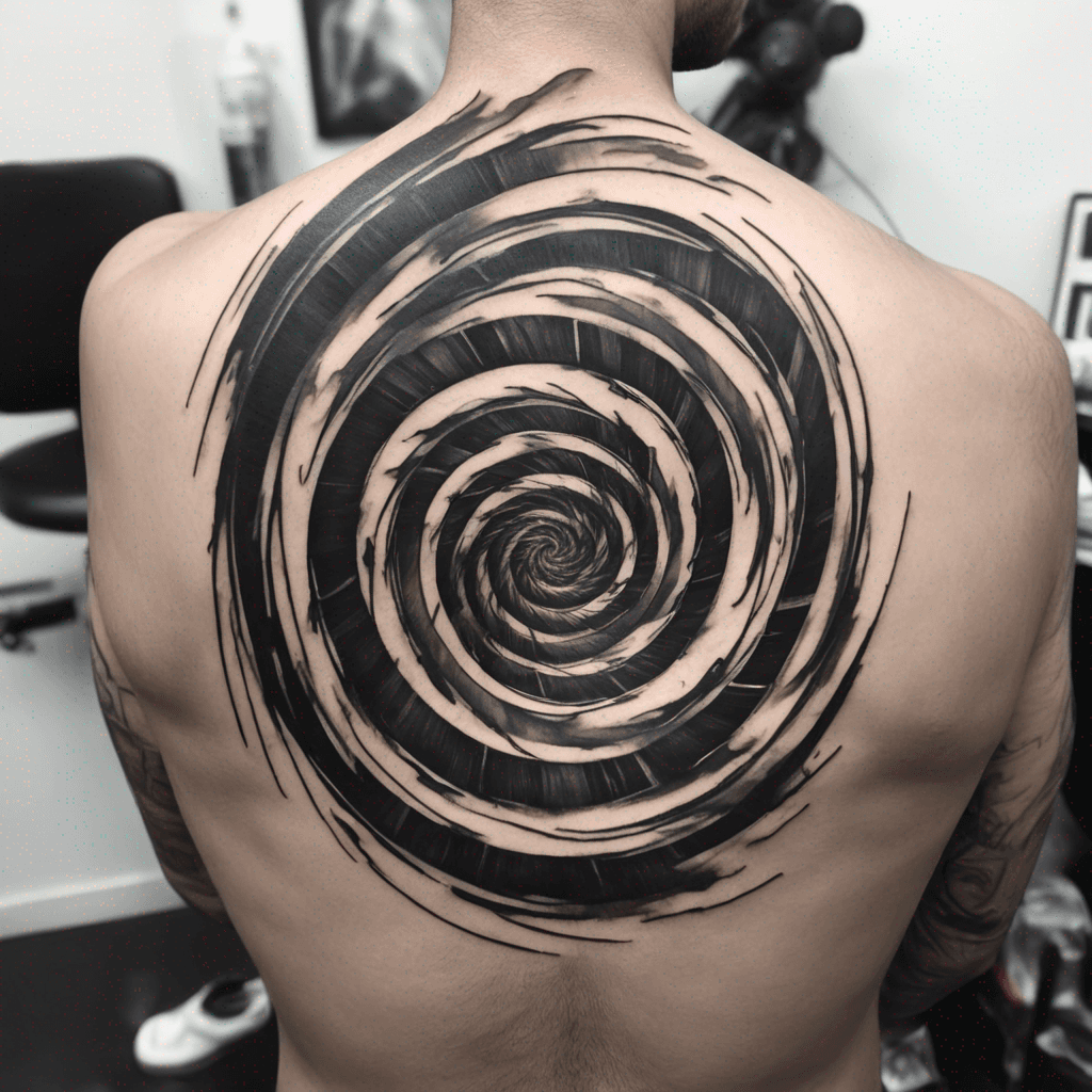 a black spiral with fading lines as it gets larger