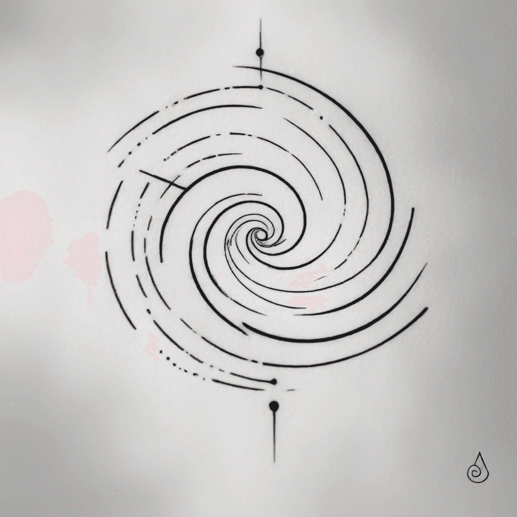 a black spiral with thick fading lines as it gets larger that will go on an outer arm