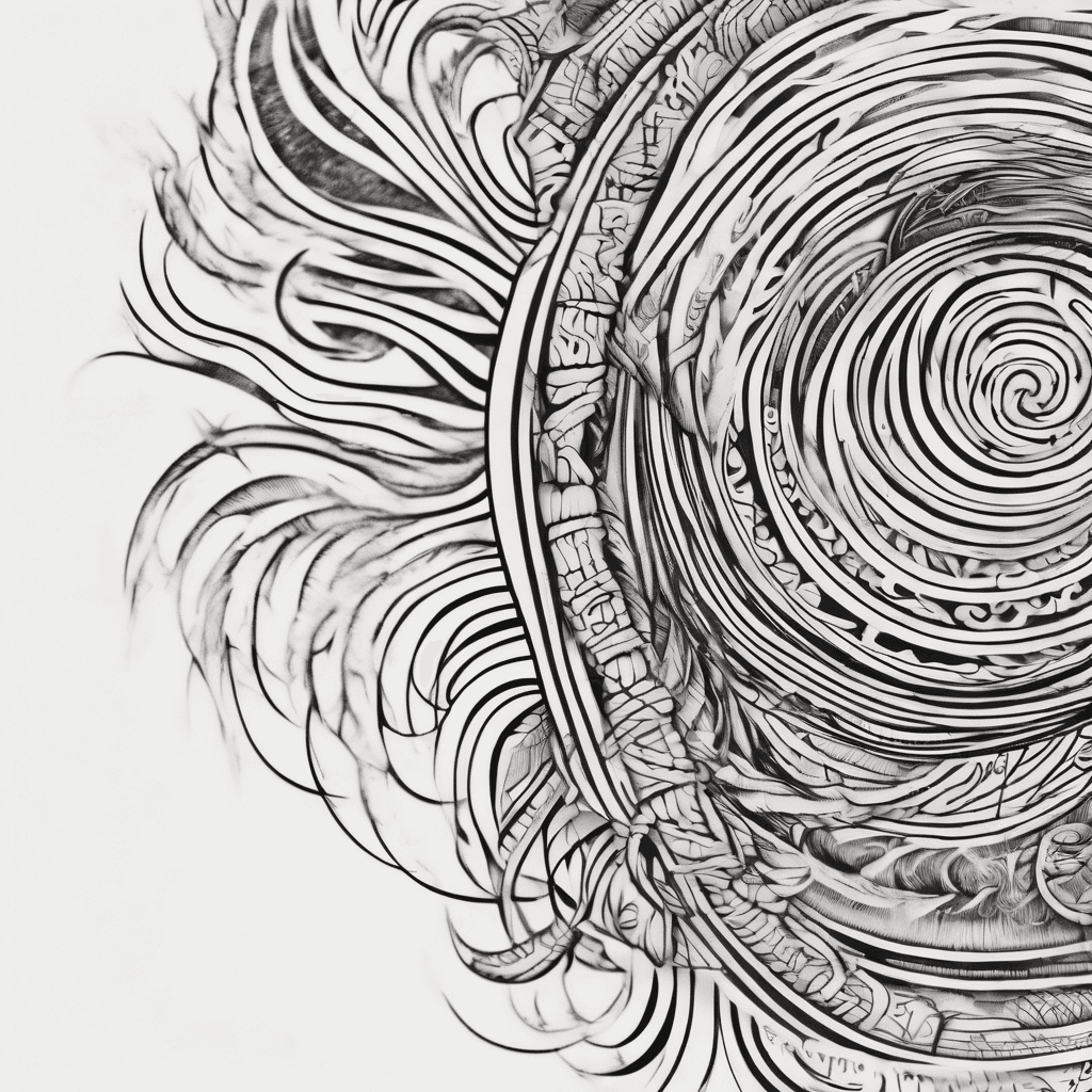 a black spiral with thick fading lines as it gets larger that will go on an outer arm